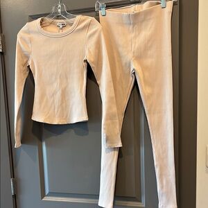 Fashion Nova Cream Snatched Pant Set